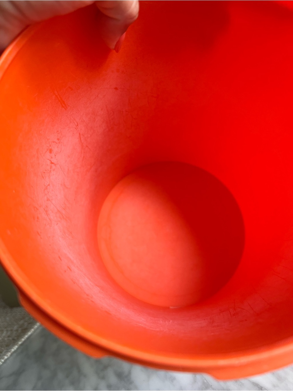 Vintage Tupperware Orange Storage Canister with Pink Lid - Picture 6 of 7